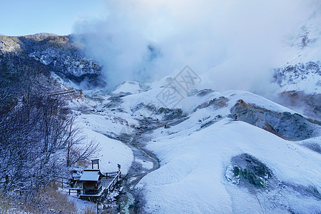 日本北海道登别地狱谷图片