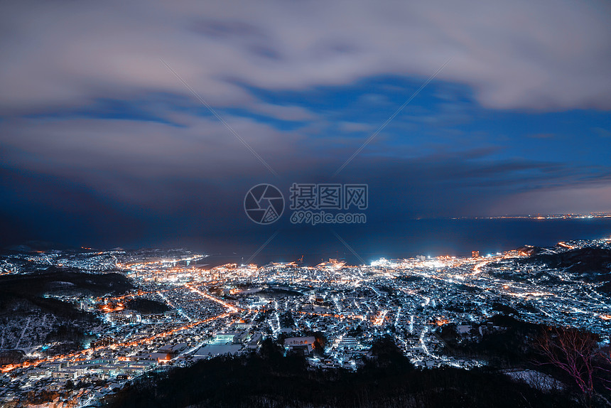 北海道小樽夜景高清图片下载 正版图片 摄图网 北海道小樽夜景高清图片下载 正版图片 摄图网