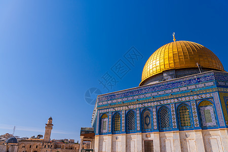 耶鲁撒冷圆顶清真寺背景图片