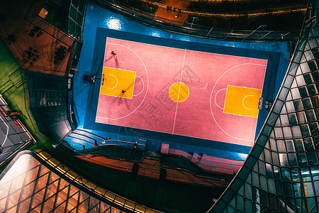 NBA球场苏州中心科幻的灯光球场背景