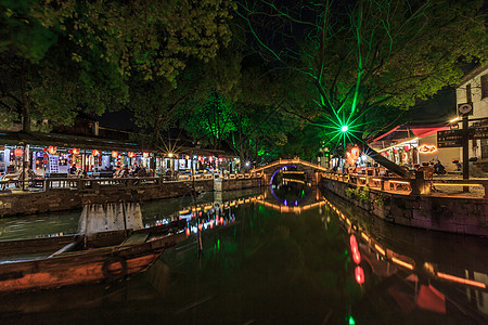 著名旅游景区同里古镇夜景图片