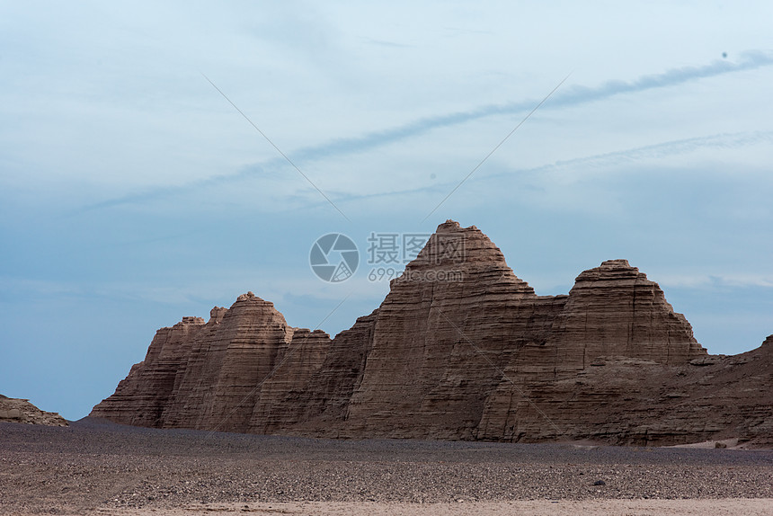 戈壁雅丹风景光影图片