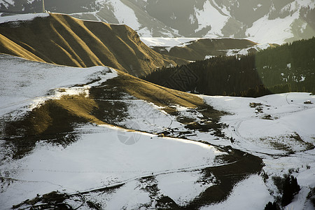 冬季草原雪景图片