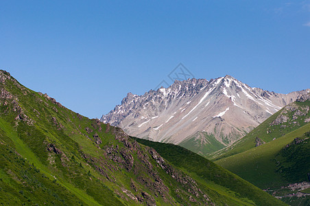 新疆天山山脉山峰山峦风景背景图片