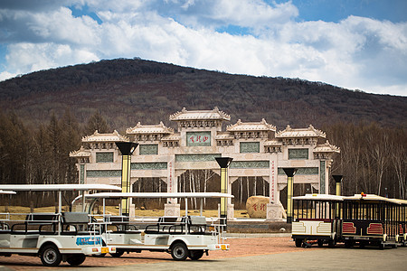 哈尔滨金龙山山门图片