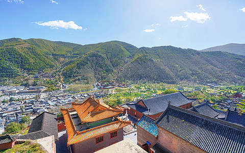 五台山寺庙建筑五台山塔院寺背景