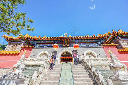 五台山寺庙建筑五台山塔院寺背景