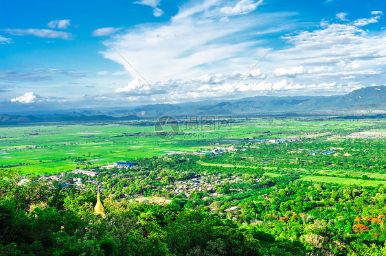 缅甸田园风光图片