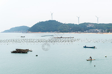 海上渔排图片