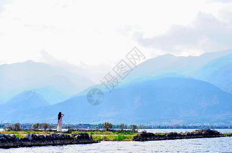 洱海公园海舌公园风光背景