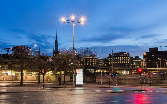 斯德哥尔摩老城夜景图片