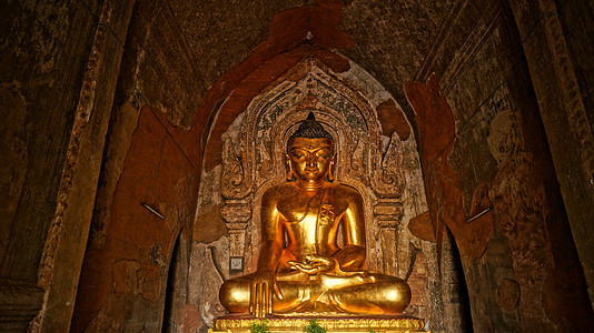 缅甸蒲甘佛教雕像图片