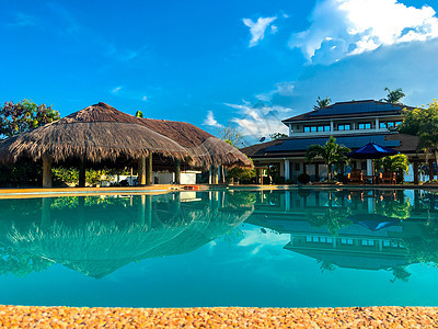 酒店泳池背景图片