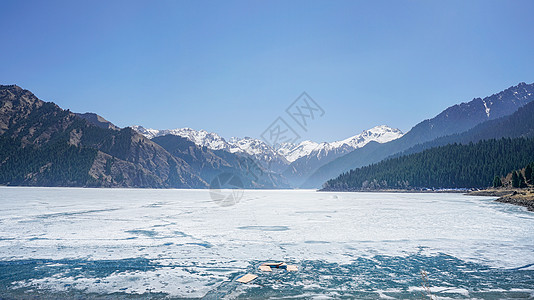 天山天池风景区新疆天山天池景区背景