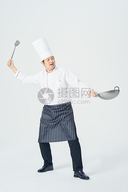 男厨师炒菜图片
