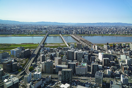 日本大阪梅田空中庭园及周围背景