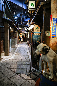 日本美食街日本大阪梅田地下美食街背景