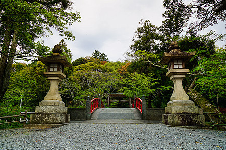 日本小神社背景图片