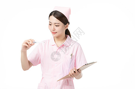 女性护士量体温图片