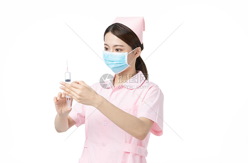 女性护士打针图片
