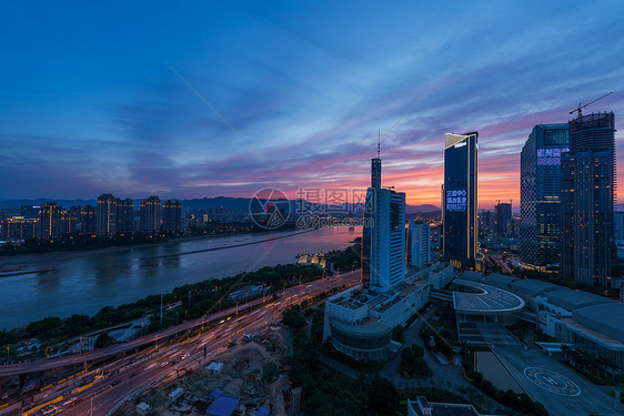 夜景建筑群图片