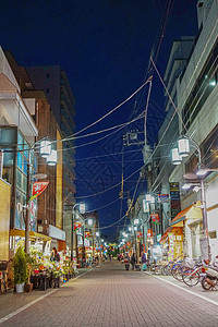 日本街景日本东京板桥街景夜景背景