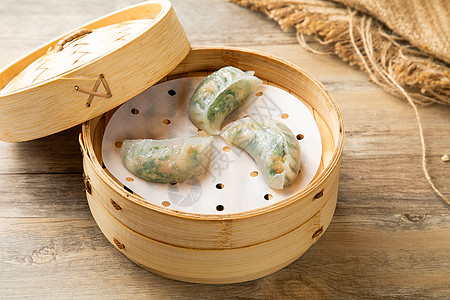 西洋菜水晶饺背景图片