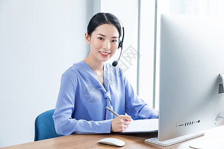 女士商务女性客服背景