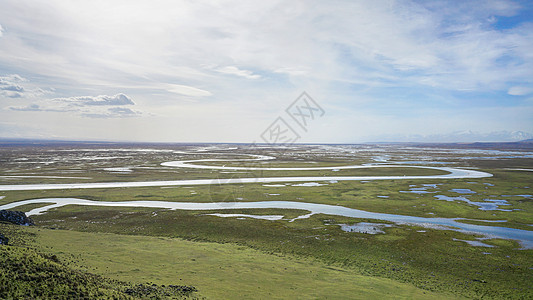 新疆草原新疆巴音布鲁克九曲十八弯背景