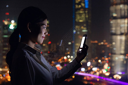 女性夜景人像背景图片