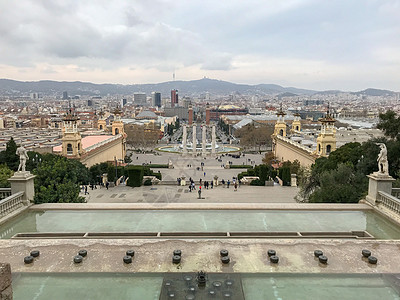 西班牙巴塞罗那西班牙广场风光图片