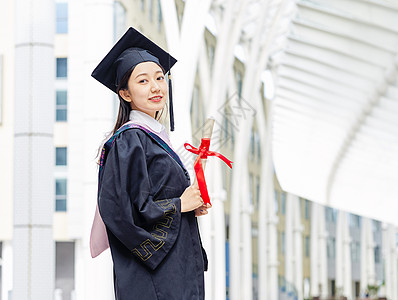 女大学生毕业照背景