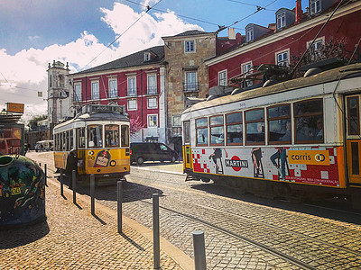葡萄牙里斯本街景电车图片