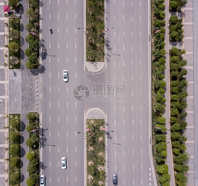 汽车道路航拍图片