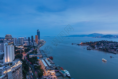 鹭科厦门鹭江两岸背景