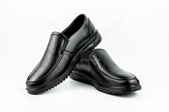 男士黑色商务皮鞋图片