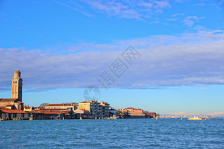玻璃船威尼斯玻璃岛背景