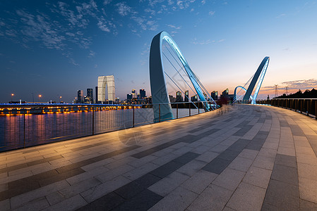 东方之门夜景金鸡湖夜景背景