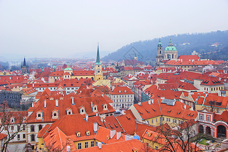 布拉格城堡区全景背景