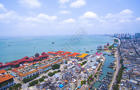 城市港口北海海港城市风景背景