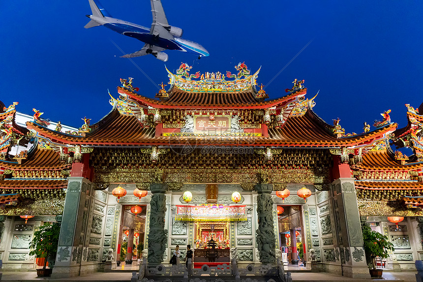 闽南建筑朝天宫夜景高清图片下载 正版图片 摄图网