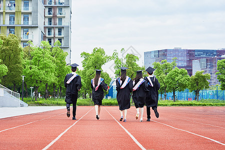 未来教育毕业大学生奔跑背景