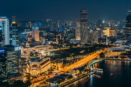 新加坡夜景新加坡东岸夜景背景