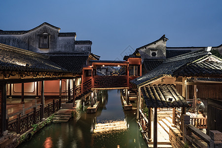 浙江乌镇古镇夜景图片