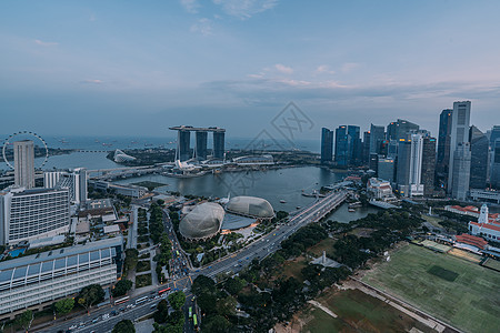 傍晚的新加坡背景图片