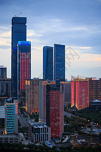 西安锦业路街景鸟瞰图片