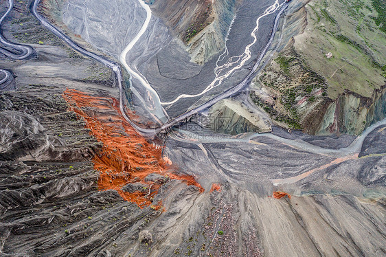 新疆天山大峡谷航拍素材背景图片