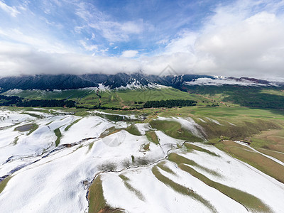 新疆天山冬季雪景航拍素材背景摄影高清图片素材