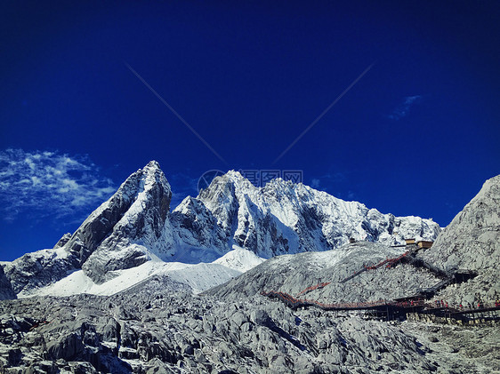 玉龙雪山冰川图片