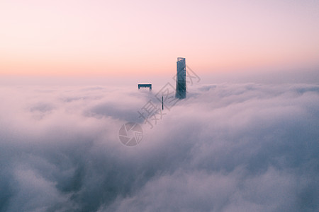 云上上海云下城市高清图片